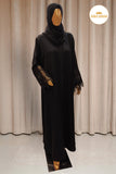 Black Lace Abaya