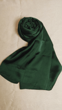 Satin Silk Hijab - Emerald