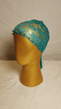 Embellished Lace Cap - Teal