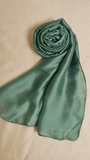 Satin Silk Hijab - Sage Green