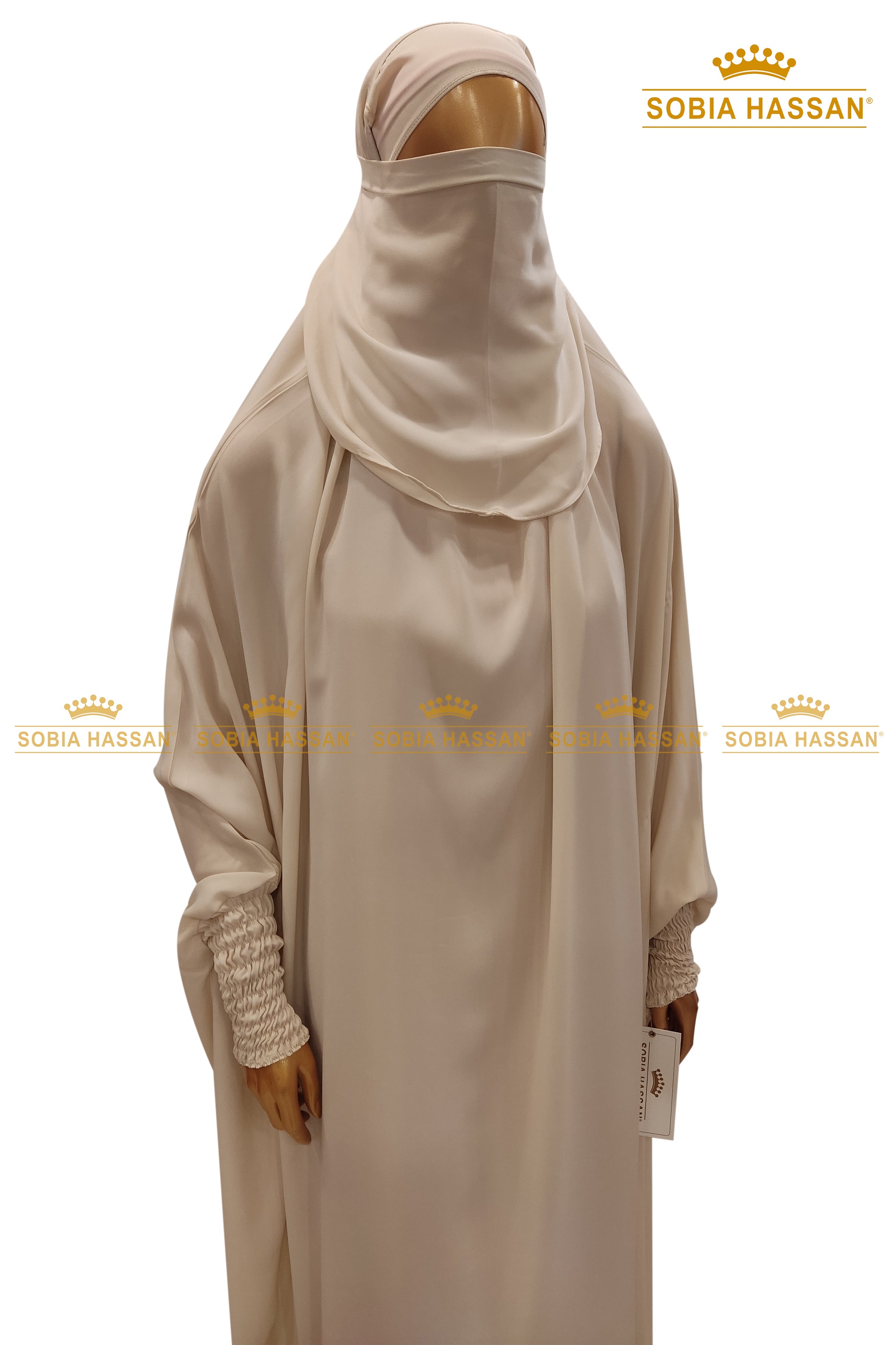 Cream Jilbab Set