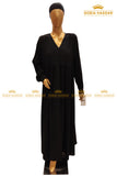 Black Pleated Abaya