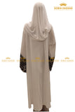 White Floral Lace Abaya