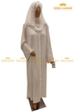 Pearl White Beaded Abaya