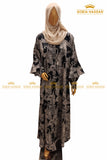 Paisley Frilled Abaya