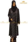 Feather Print Abaya