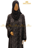 Feather Print Abaya