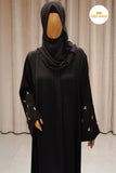 Black Floral Abaya