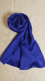 Satin Silk Hijab - Cobalt Blue