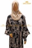 Paisley Frilled Abaya