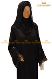 Black Organza Sleeve Abaya