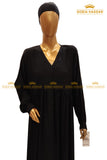 Black Pleated Abaya