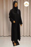 Black Pleated Abaya