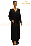 Black Pleated Abaya