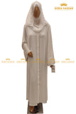 Pearl White Beaded Abaya