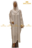 Pearl White Butterfly Abaya