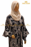 Paisley Frilled Abaya