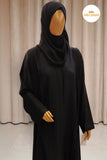 Black Pleated Abaya