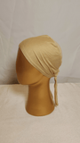 Plain Tie Back Cap  - Beige