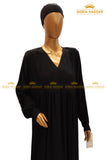 Black Pleated Abaya