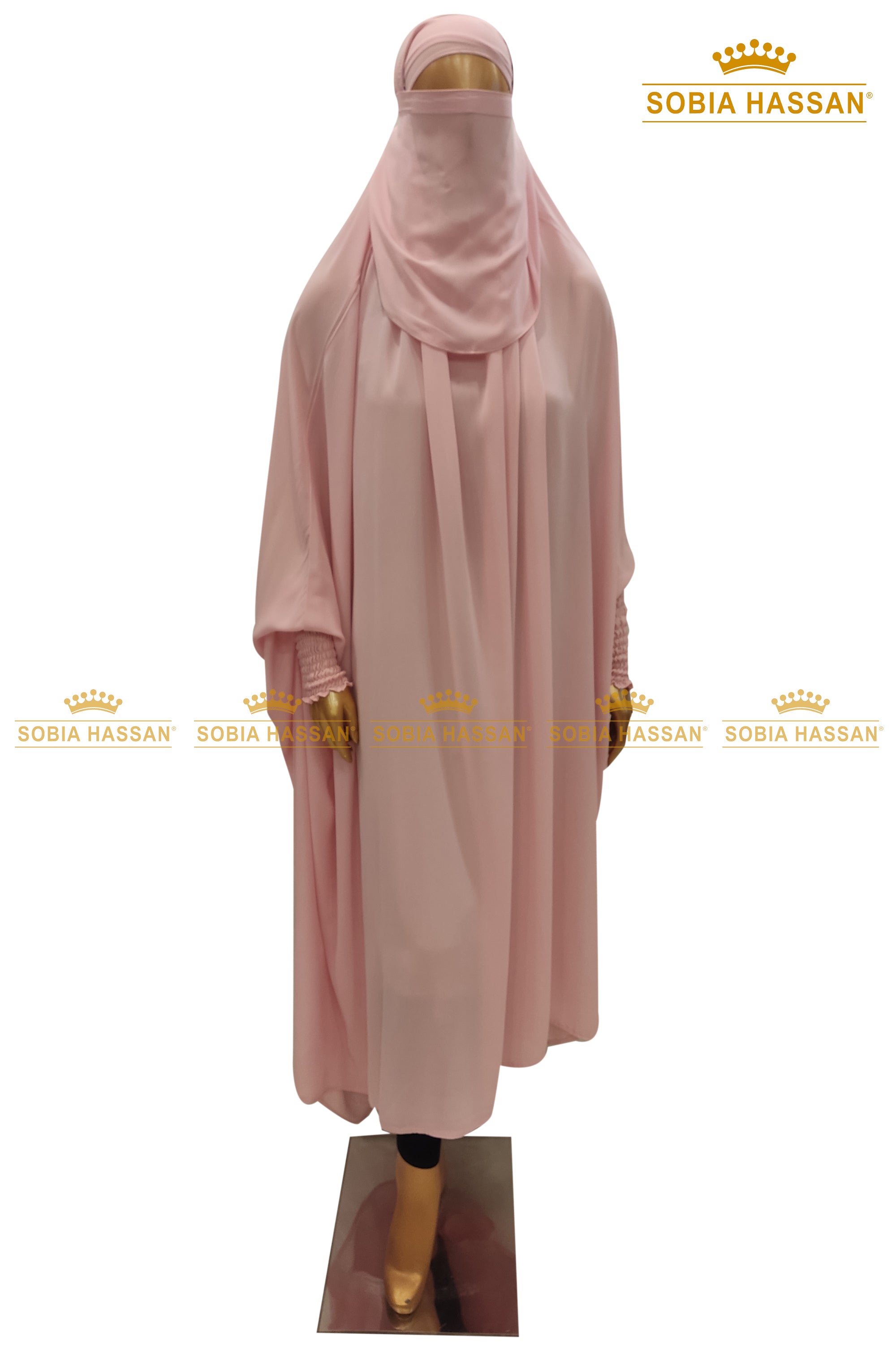 Baby Pink Jilbab Set