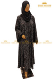 Feather Print Abaya