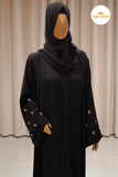 Black Floral Abaya