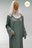 Aquamarine Embroidered Abaya