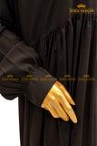 Black Pleated Abaya