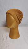 Plain Elastic Cap - Caramel