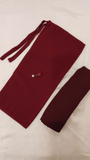 Georgette Hijab + Mini Niqab Set - Maroon