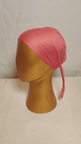 Plain Tie Back Cap  - Coral Blush