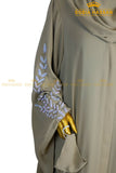 Embroidered Sequined Open Abaya