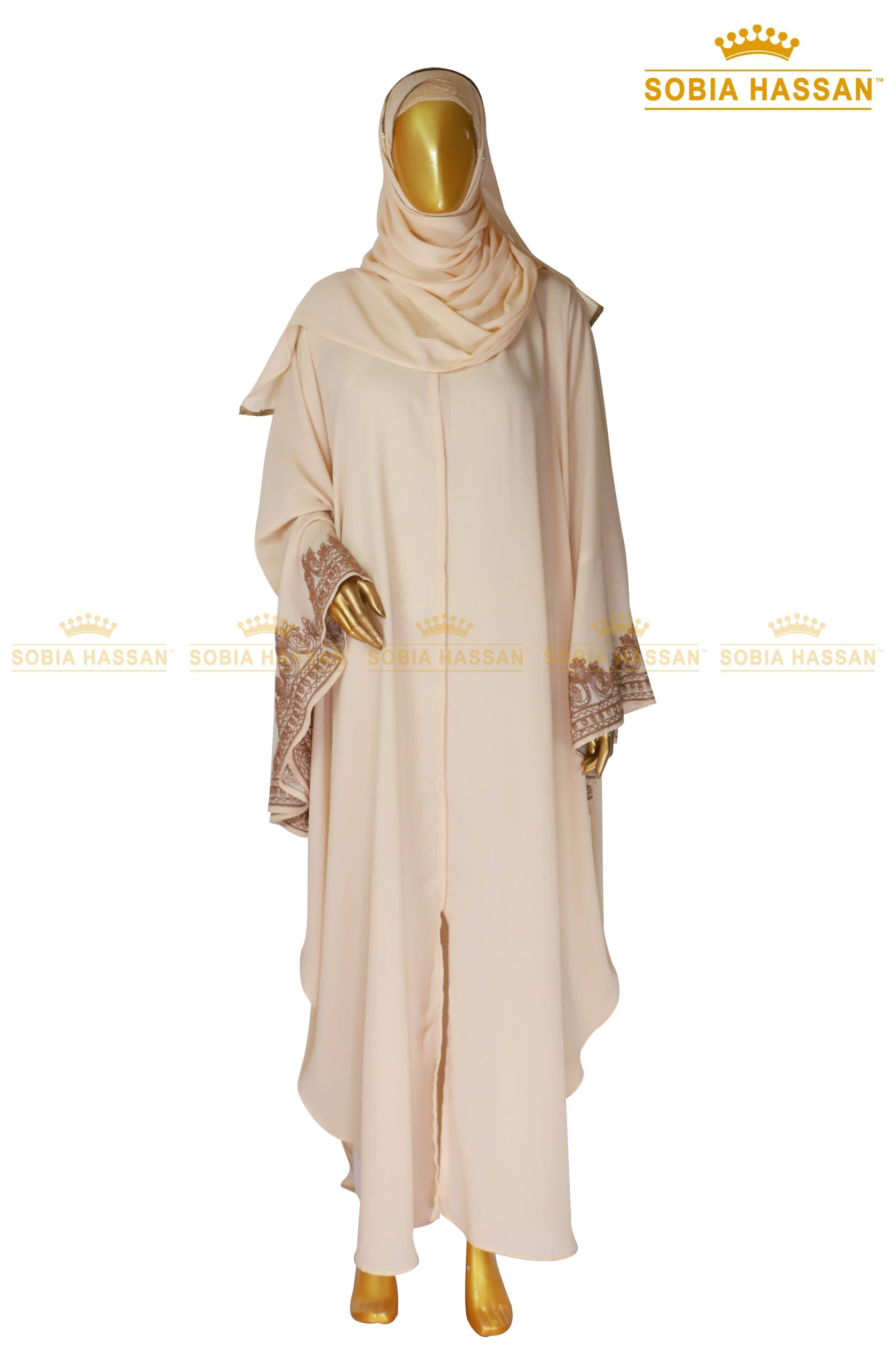 Embroidered Butterfly Abaya