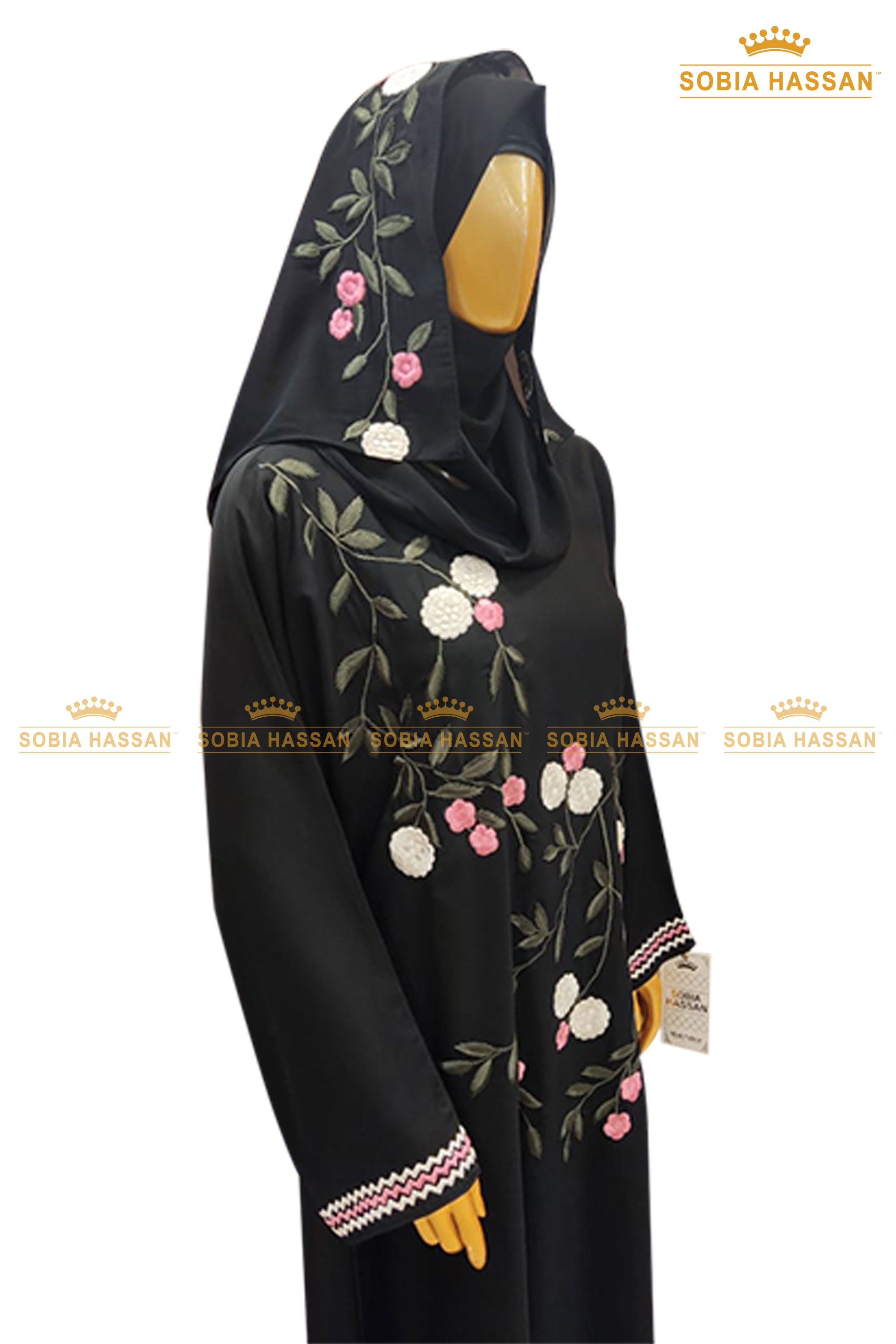 Flower Embroidered Abaya