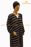 Striped Open Abaya