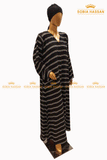 Striped Open Abaya