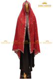 Red Embroidered Shawl