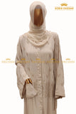 Embroidered Off White Abaya
