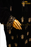 Black Embroidered Velvet