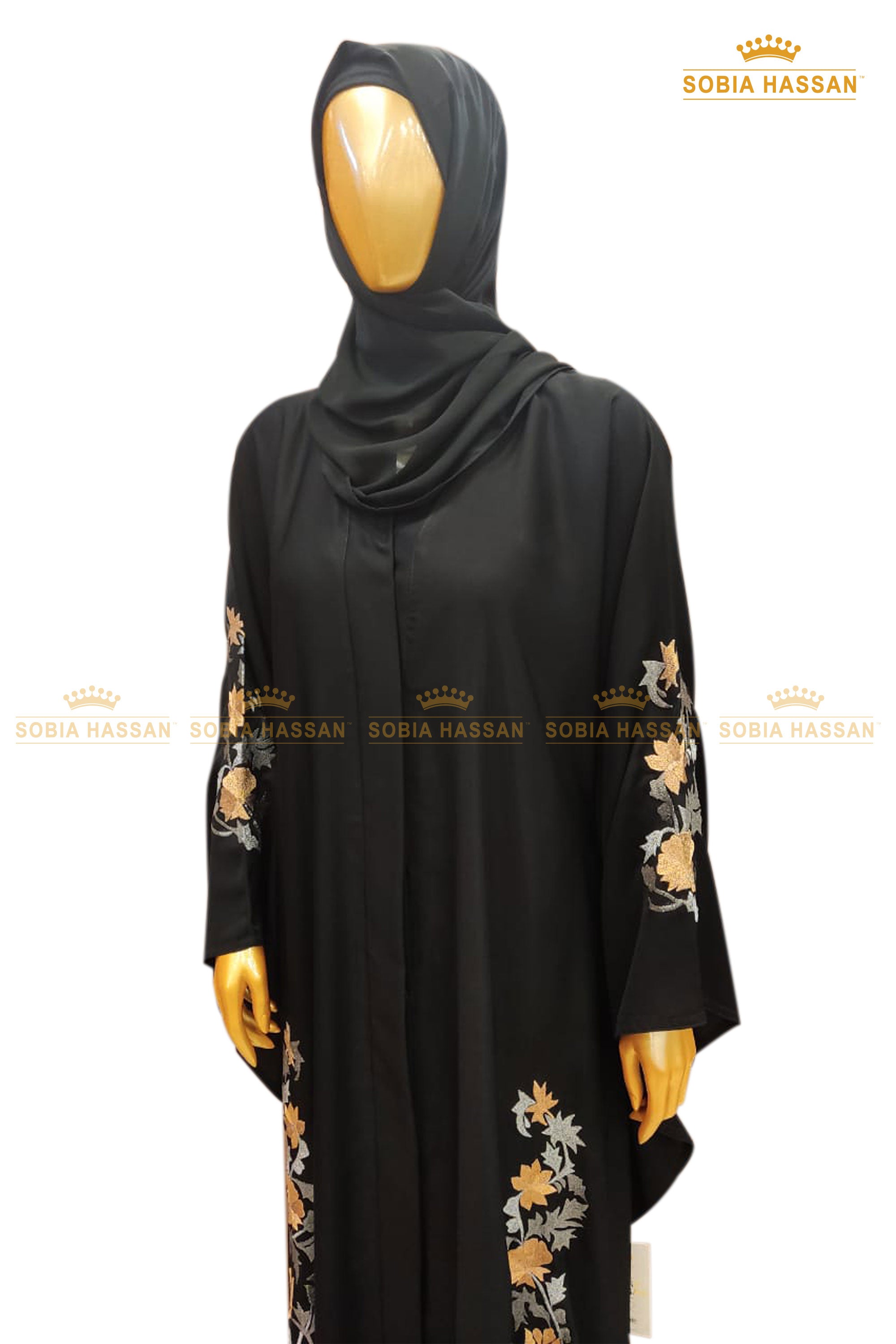 Front Open Zari Embroidered